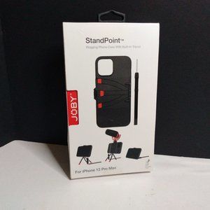 Joby Standpoint Phone Case for iPhone 12 and 12 Pro, Case with Built-in Tripod